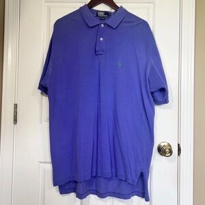 Polo Ralph Lauren Shirt. XL Pique Cotton Purple Green Pony